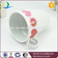 Taza cerámica al por mayor del té con la etiqueta del corazón